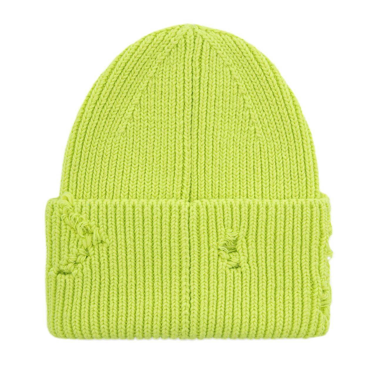Шапка женская Malisa БРУНО без подкладки рваная с эмблемой на отвороте one size Лайм (254910) - фото 3 Шапка женская Malisa БРУНО без подкладки рваная с эмблемой на отвороте one size Лайм (254910) - фото 3