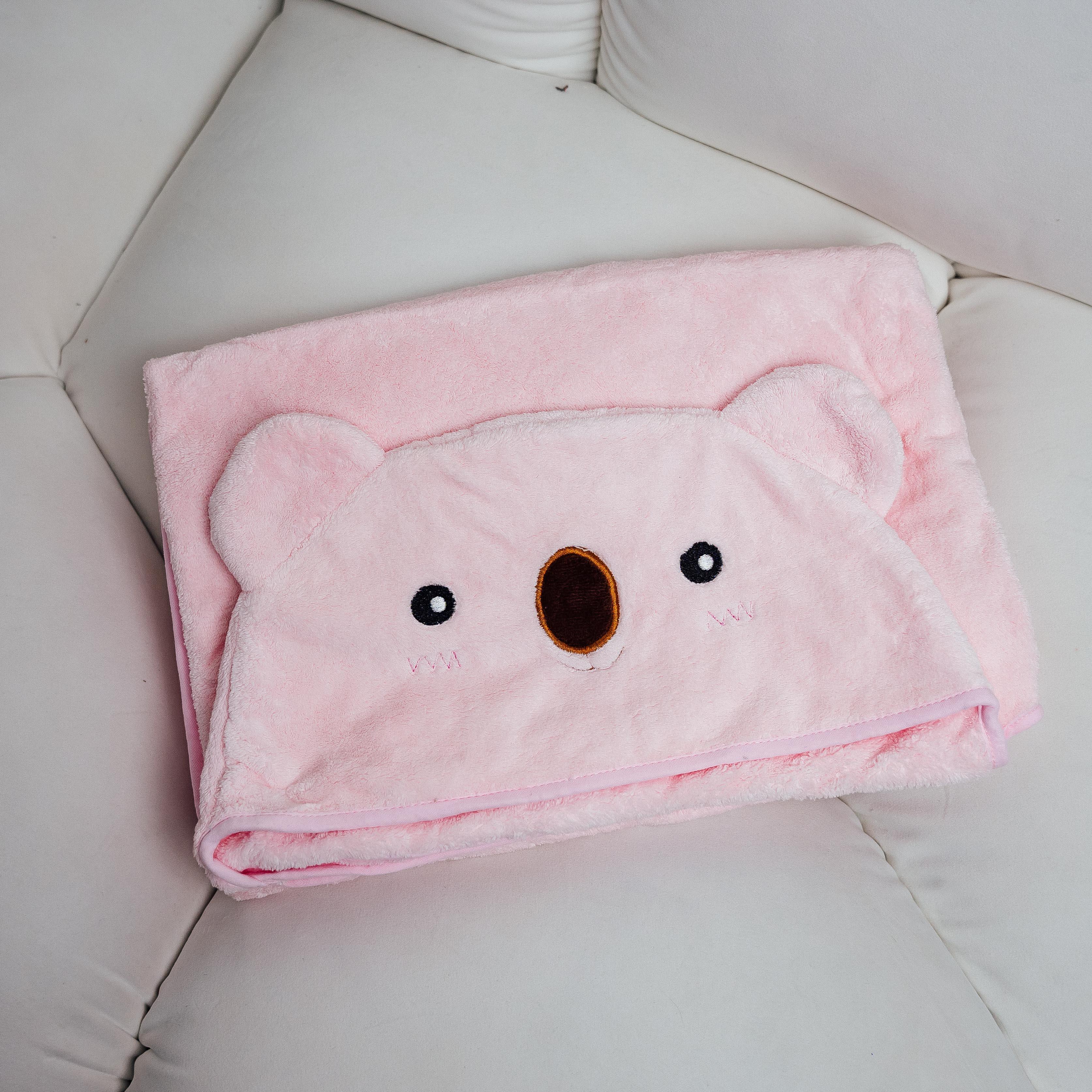 Детское полотенце Koloco Коала 100x140 см Розовый (87199)