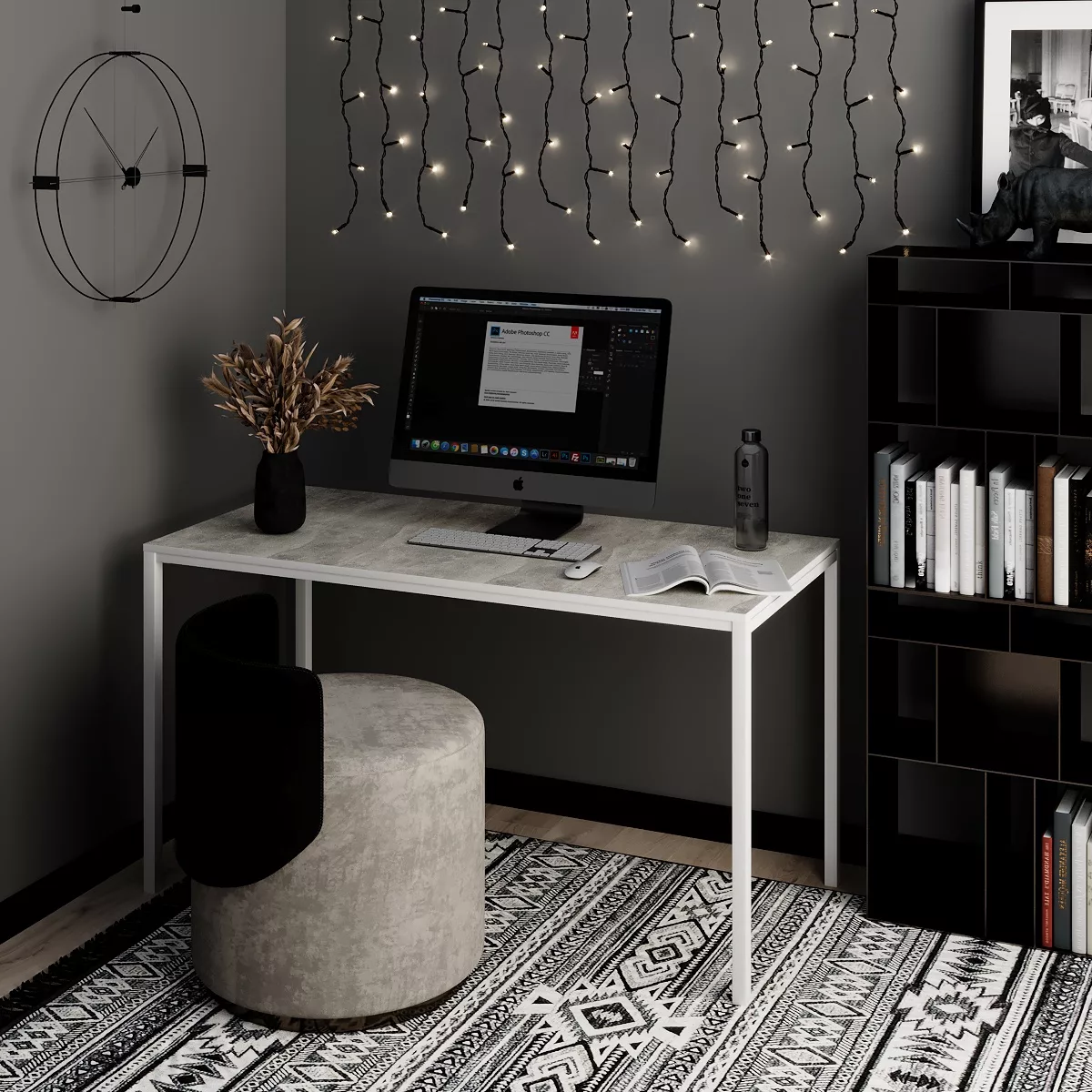 РабочийСтол ART IN HEAD Brevity Loft standart 140x75x67 см Ателье светлый/белый бриллиант (TB04040000010)