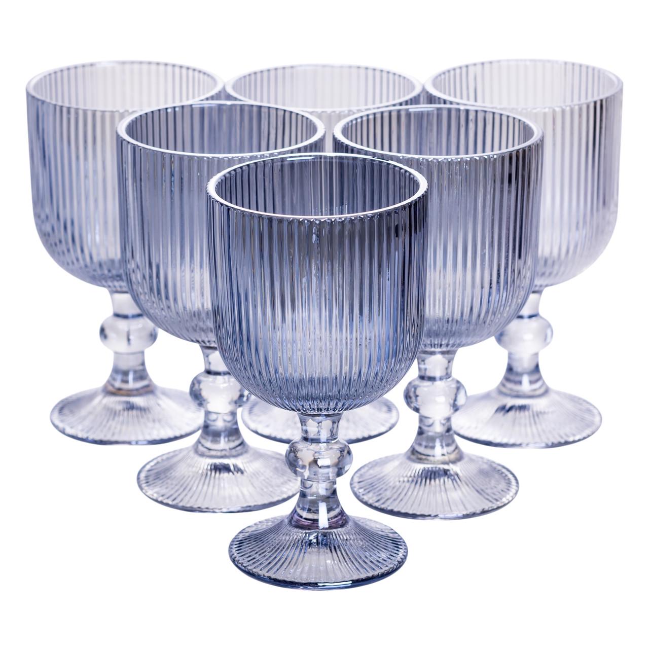 Набор бокалов из толстого стекла Light House LG-30032 BL 6 шт. 300 мл Голубой