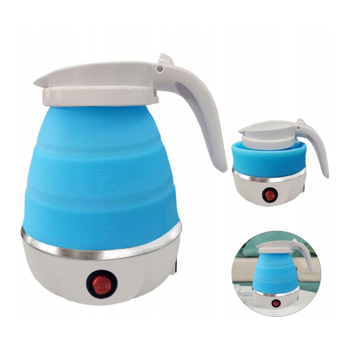 Електрочайник складаний Electric Kettle EK-2354 силіконовий туристичний Блакитний - фото 10