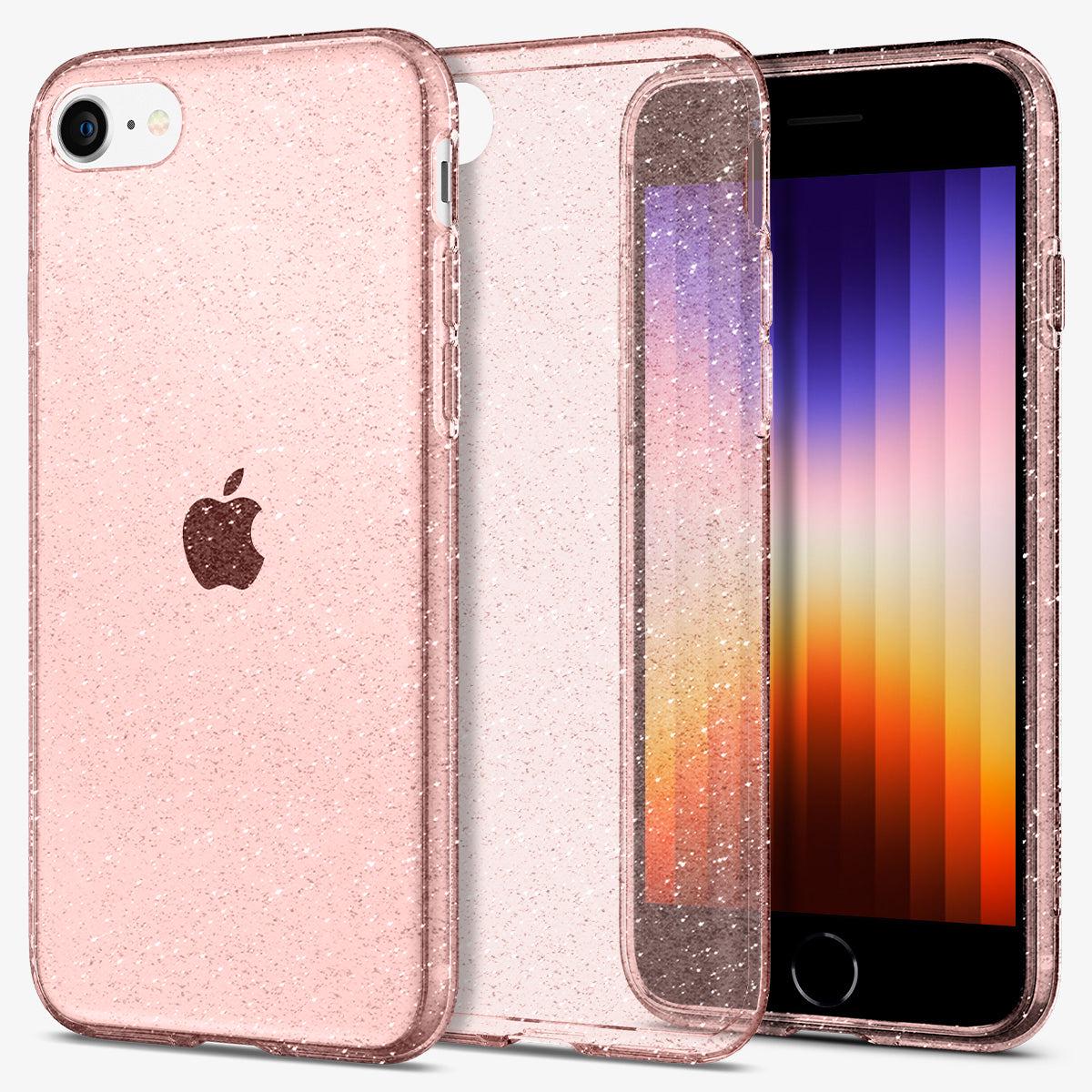 Чохол прозорий з блискітками Spigen Liquid Crystal Glitter 042CS21419 для Iphone 7/8/SE 2/3 2020/2022 (4.7") Rose Quartz - фото 11