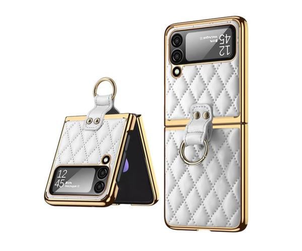 Чехол-накладка Lingge для Samsung Galaxy Flip4 Белый