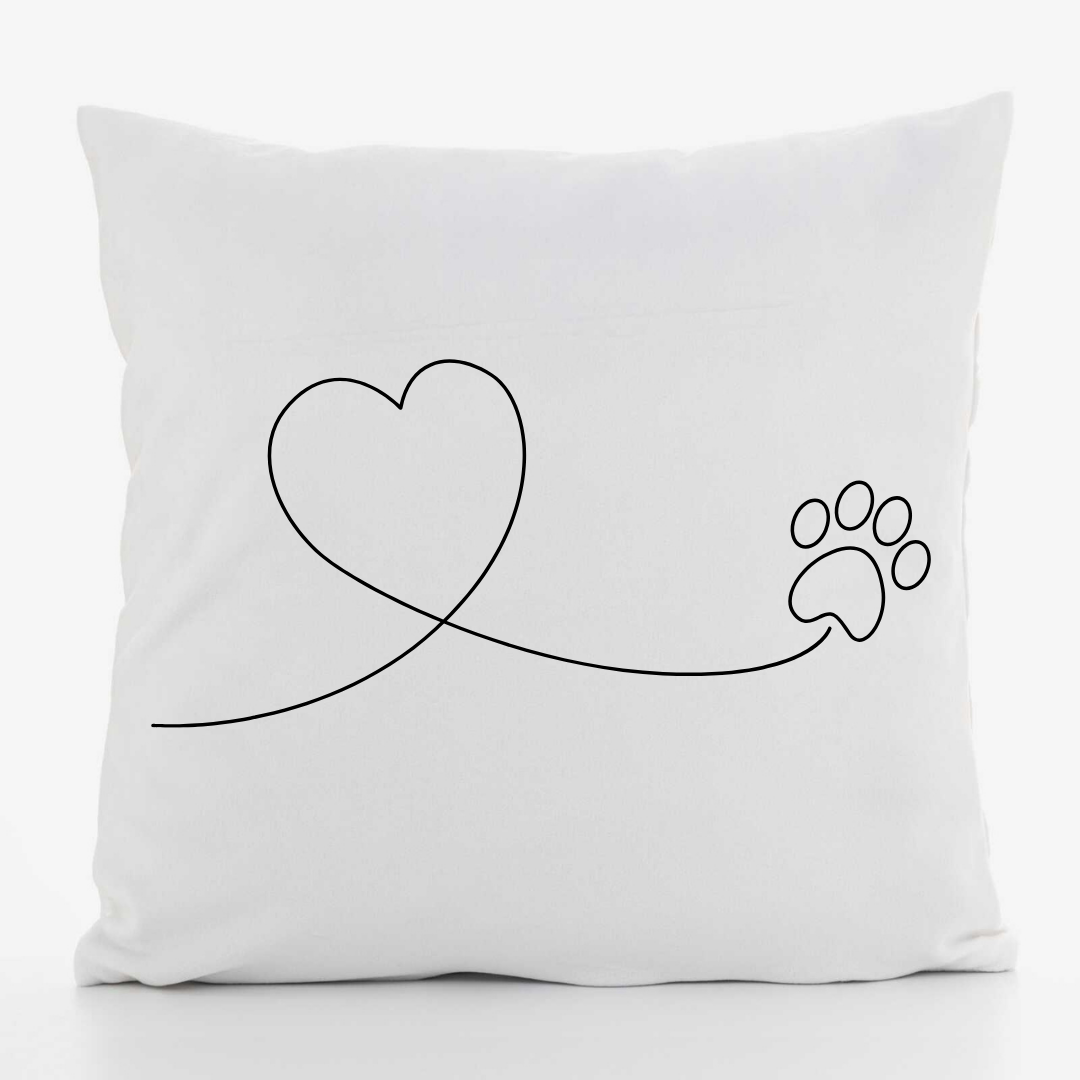 Подушка декоративная с принтом Лапка с сердцем габардин 30х30 см (1303) Подушка декоративная с принтом Лапка с сердцем габардин 30х30 см (1303)