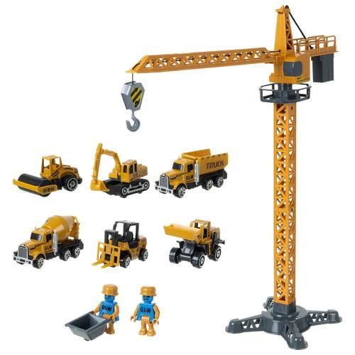 Игрушечный строительный грузовик ISO Trade с краном и пружинами (26578)