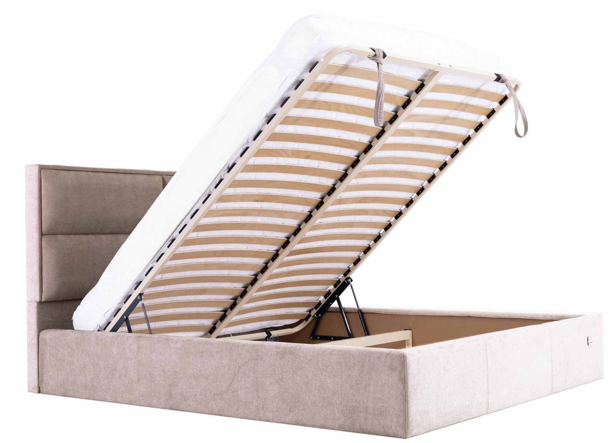 Кровать с подъемным механизмом Sheffield Comfort Мисти Mocco 140x200 см Серый - фото 8