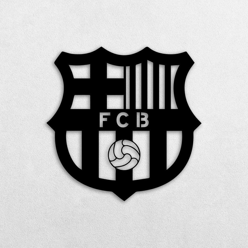 Настенное панно из дерева TWD FC Barcelona 40х40 см Черный (ww-WALL51003)