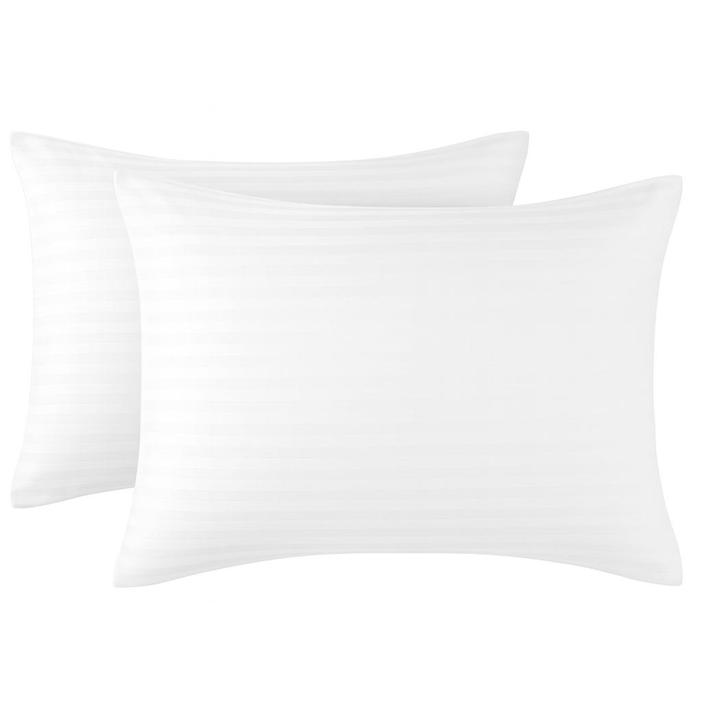 Набір наволочок для готелів IDEIA у смужку 1 см 2 шт. 50х70 см Білий (25764)