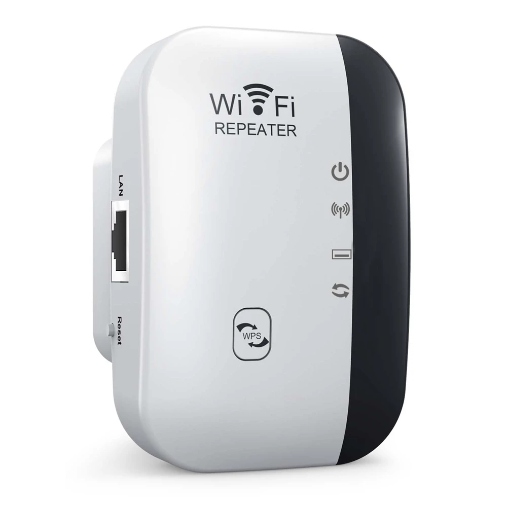 Беспроводной репитер усилитель сигнала 4 индикатора WPS Wi-Fi 300 Мбит/с 2.4G White