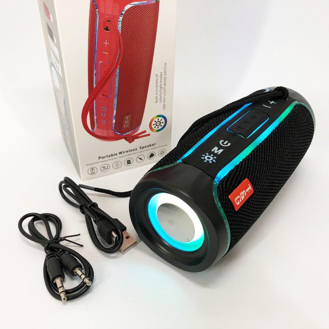 Портативна колонка Bluetooth з LED підсвічуванням Чорний (TG288) - фото 4 Портативна колонка Bluetooth з LED підсвічуванням Чорний (TG288) - фото 4