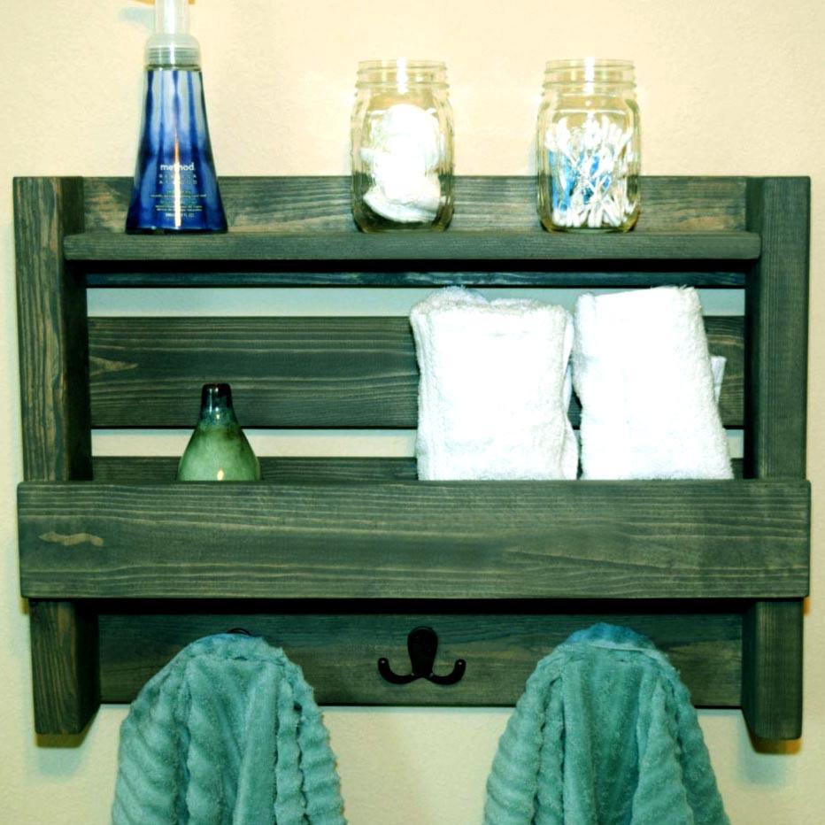 Полка для ванной из дерева Нюрнберг Морион (ВНП/001211)