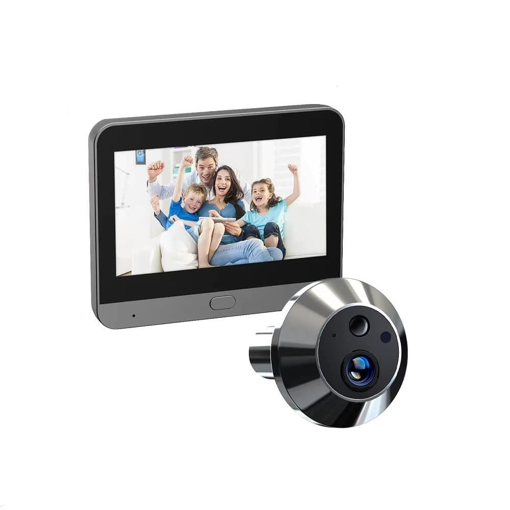 Дзвінок дверний ширококутний REHENTINT 3MP 140° з Wi-Fi/ІЧ-датчиком/PIR-датчиком Black (28822363)