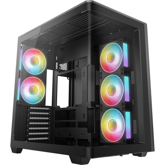 Корпус для ПК Deepcool CG590U 5F Mid Tower no PSU ATX/MicroATX/Mini-ITX 5x120 мм ARGB PWM Black (R-CG590U-BKAGA5-G)