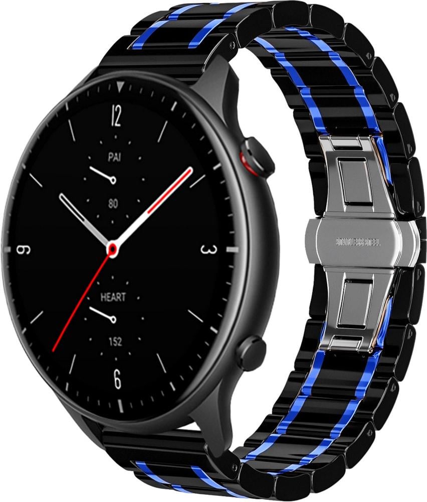 Ремешок керамический Ceramo для Amazfit GTR 2e Black/Blue (28705-43)