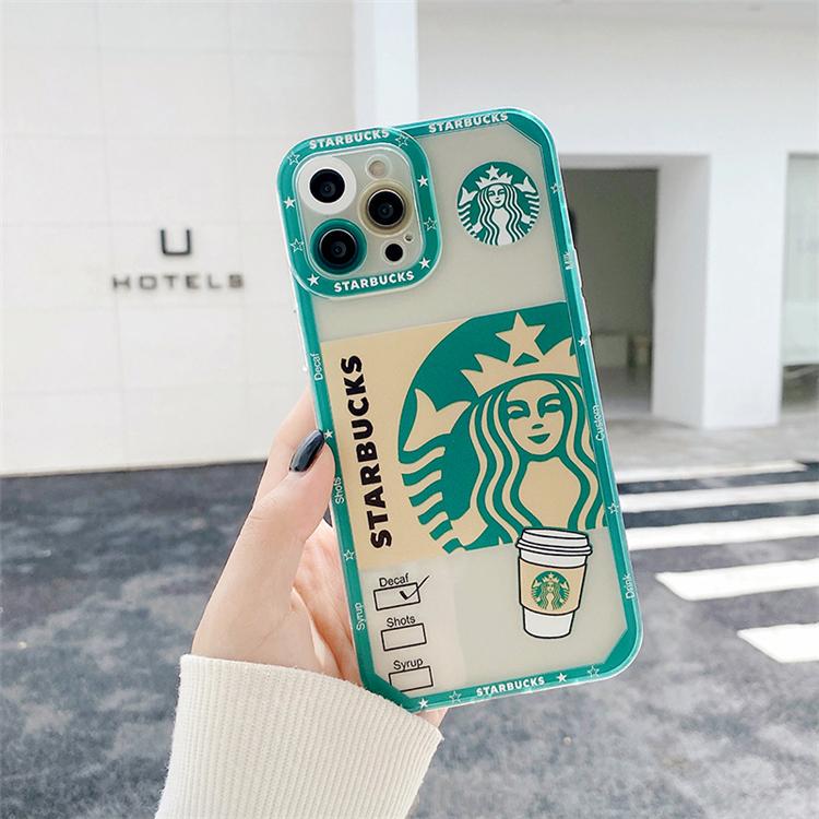Чехол для iPhone 11 Pro Starbucks с защитой камеры Прозрачно-зеленый - фото 2
