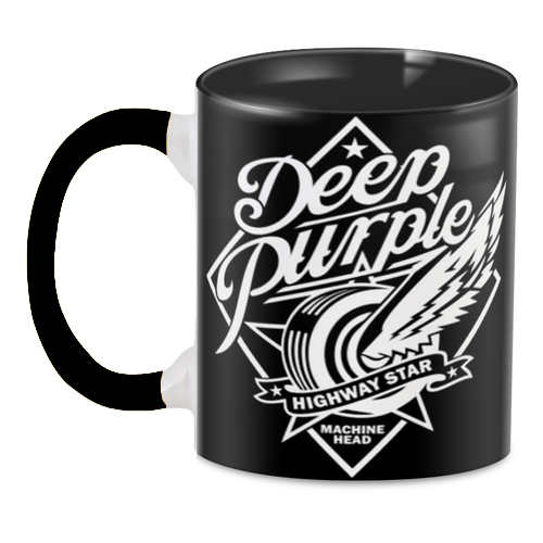 Чашка Deep Purple The Surprising черная ручка 330 мл