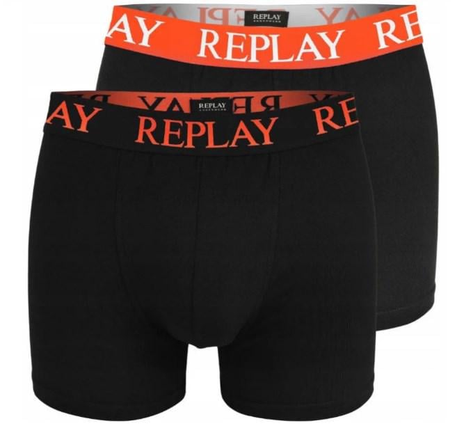 Трусы-боксеры мужские анатомические Replay 2 шт. L Черный/Оранжевый (6776545) - фото 1 Трусы-боксеры мужские анатомические Replay 2 шт. L Черный/Оранжевый (6776545) - фото 1