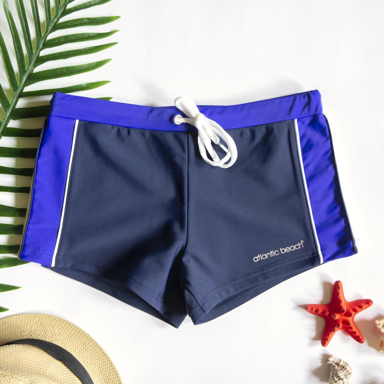 Плавки-шорти чоловічі р. 50 Синій/Білий/Фіолетовий Плавки-шорти чоловічі р. 50 Синій/Білий/Фіолетовий