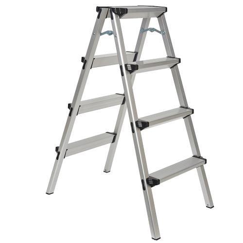 Лестница двухсторонняя алюминиевая Кентавр 4Д (000148550) - фото 7