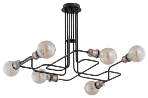 Люстра Alfa Hook Miedz Long современный лофт (25156)