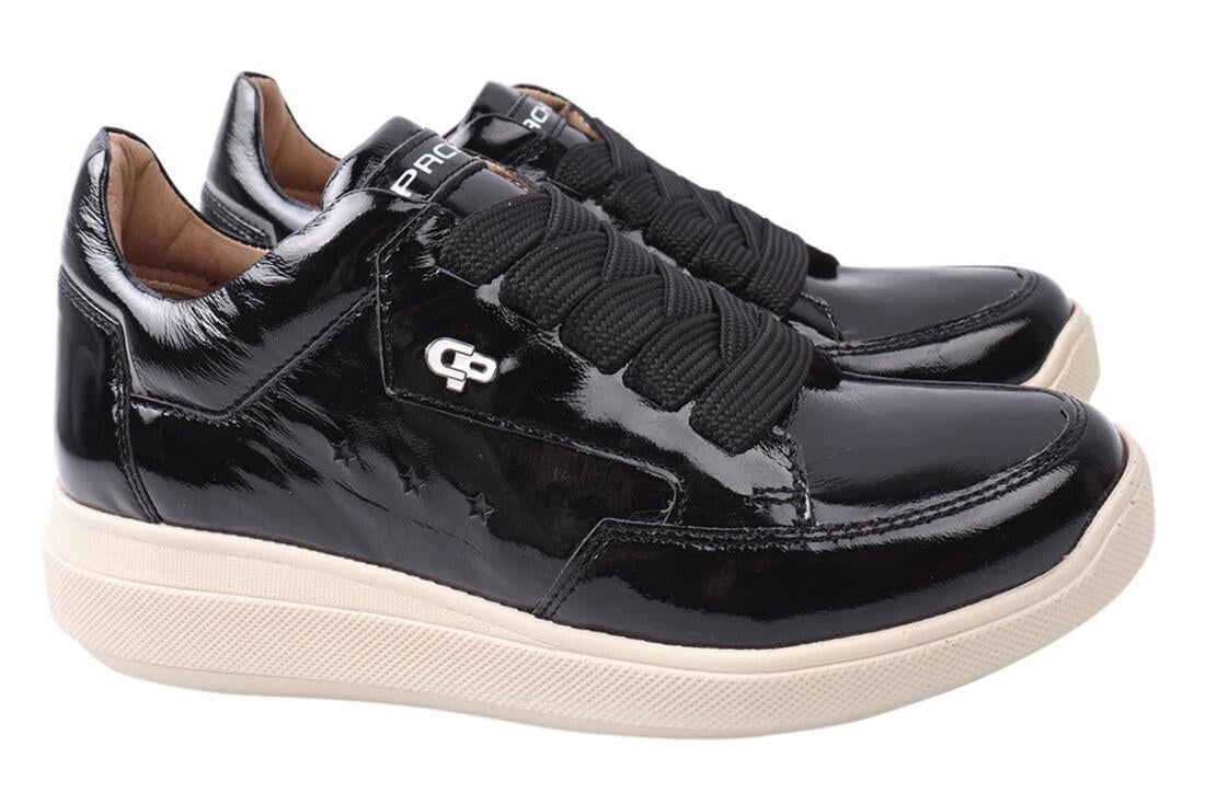 Кросівки жіночі Carlo Pachini зі шкіри на платформі на шнурівці р. 36 Чорний (85-21DTC) Кросівки жіночі Carlo Pachini зі шкіри на платформі на шнурівці р. 36 Чорний (85-21DTC)