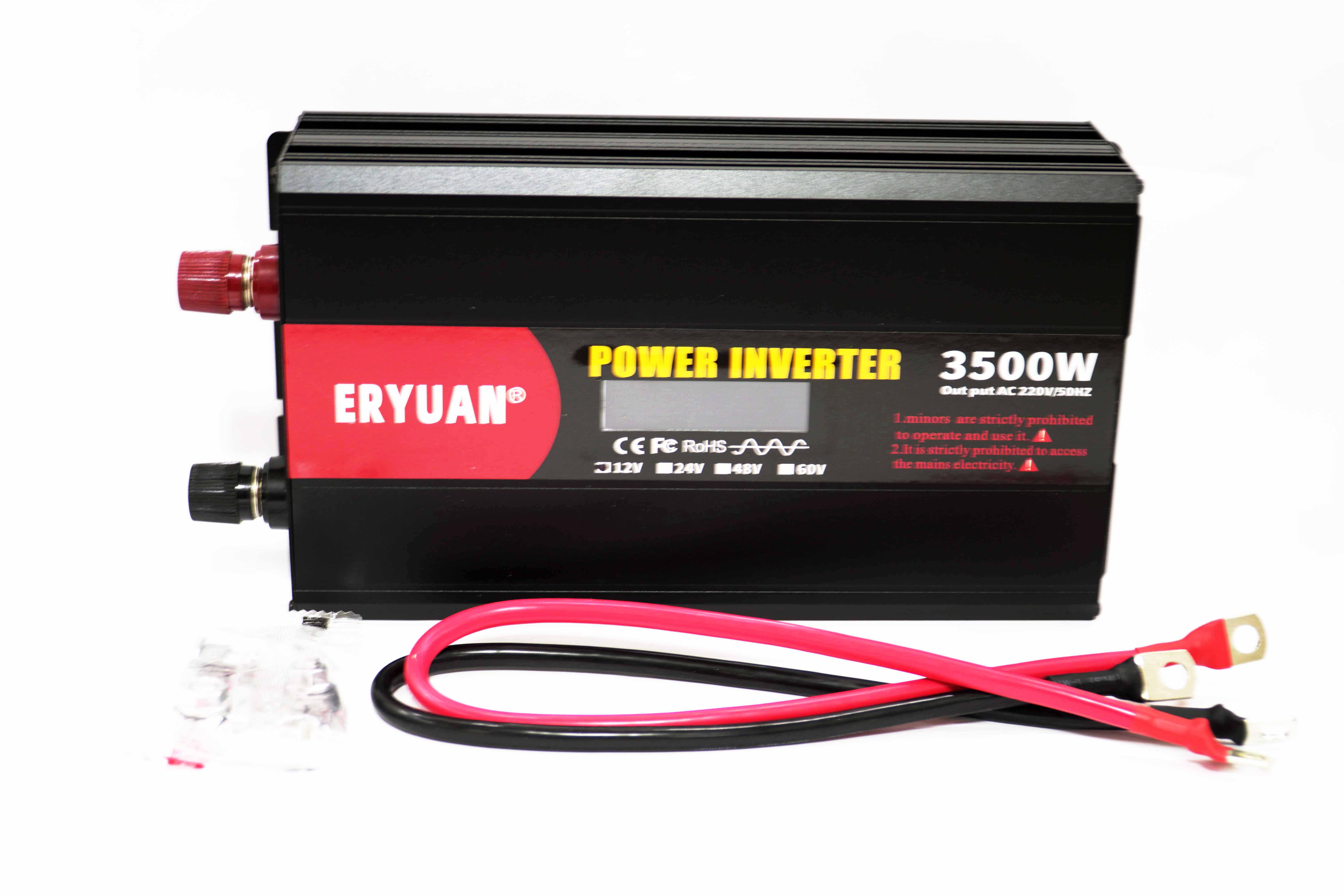 Автомобильный инвертор ERYUAN с чистой синусоидой 3500W LCD AC/DC 12V с вольметром (17921769) - фото 1 Автомобильный инвертор ERYUAN с чистой синусоидой 3500W LCD AC/DC 12V с вольметром (17921769) - фото 1