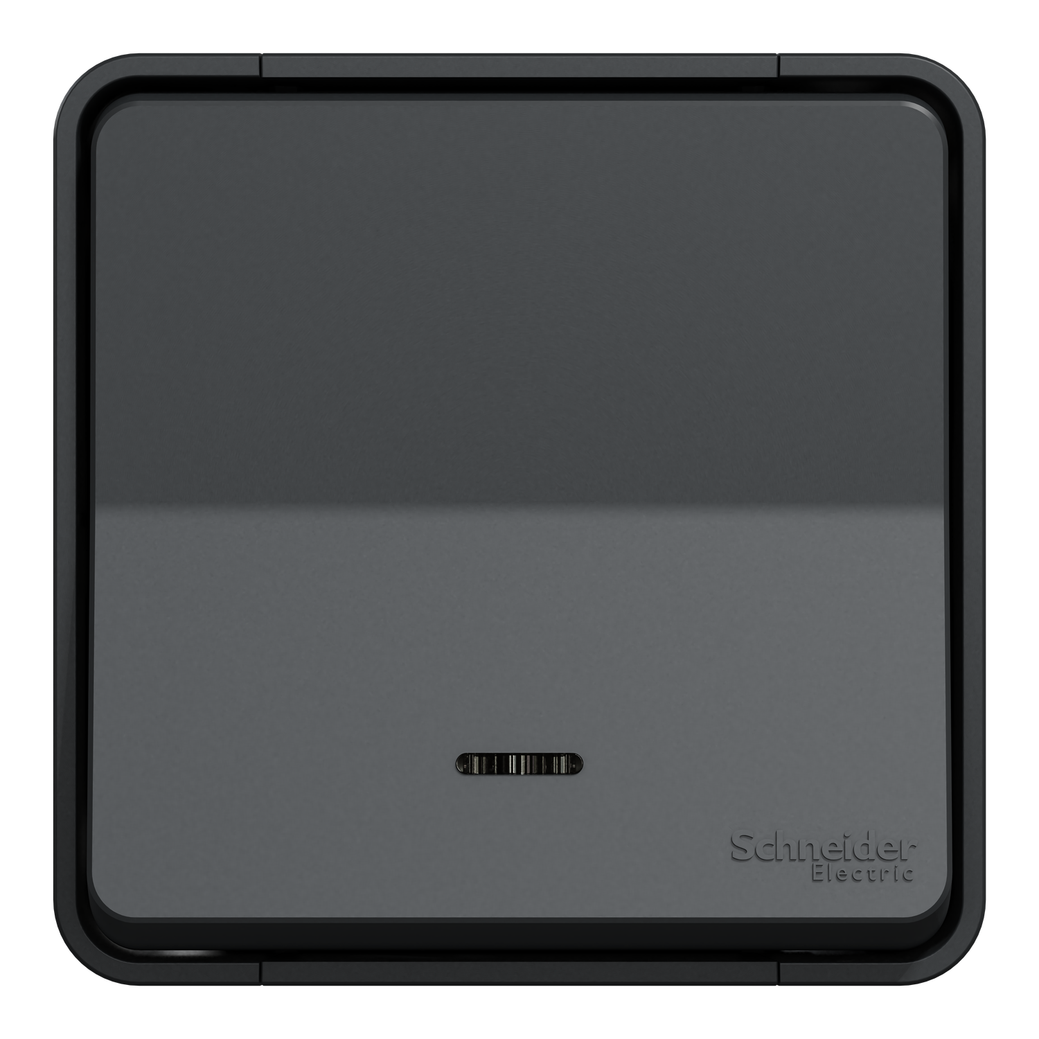 Выключатель кнопочный Schneider Electric Mureva Styl с подсветкой IP55 Черный (MUR35028)