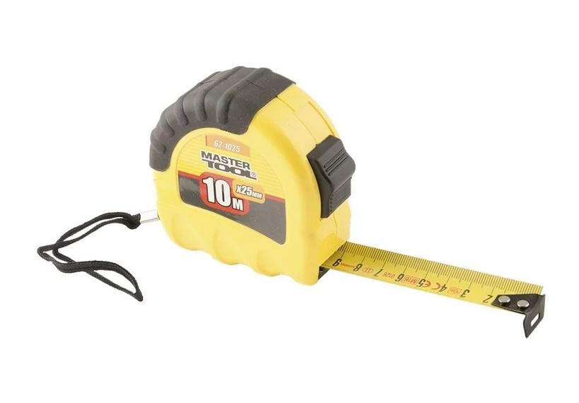 Рулетка MasterTool Shiftlock нейлонове покриття 10 м 25 мм (62-1025)