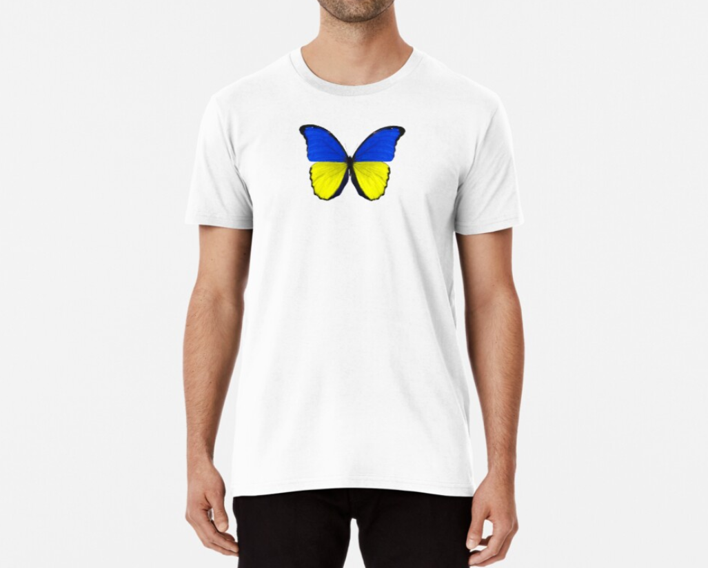 Футболка чоловіча патріотична Stedman з принтом Метелик Україна L Білий (УКР94-1692430578)