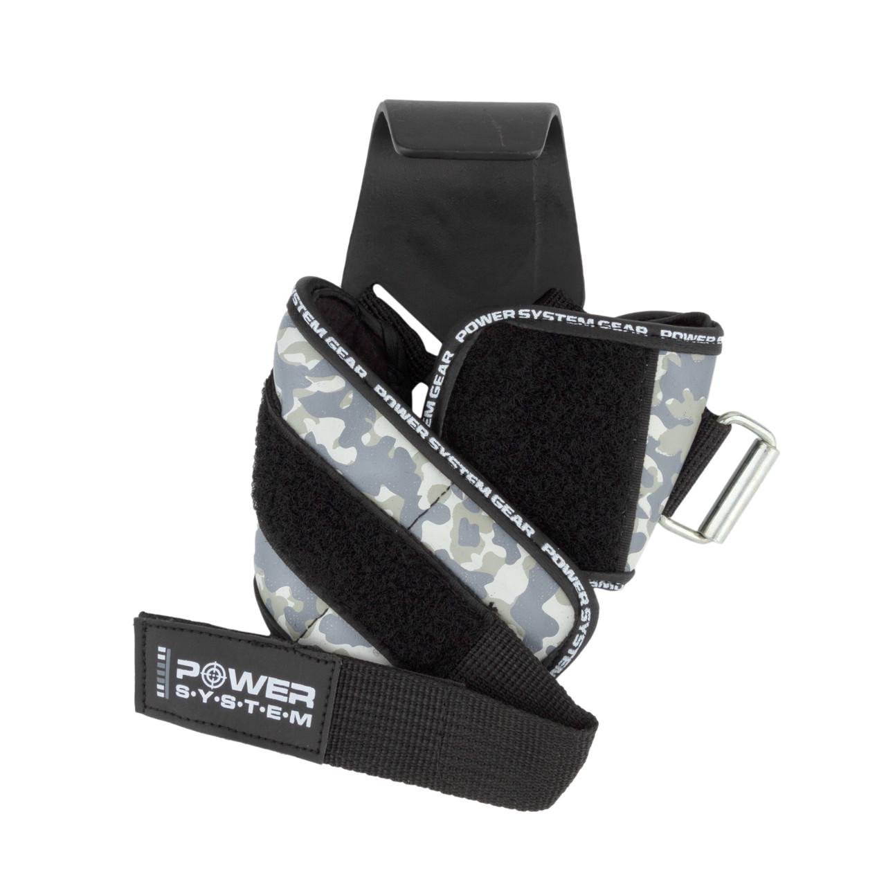 Гаки для тяги на зап'ястя Power System Hooks Camo PS-3370 XL Black/Grey - фото 3