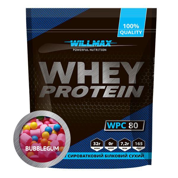 Протеин сывороточный Whey Protein 80% Willmax 920 г Жвачка (2109) - фото 1