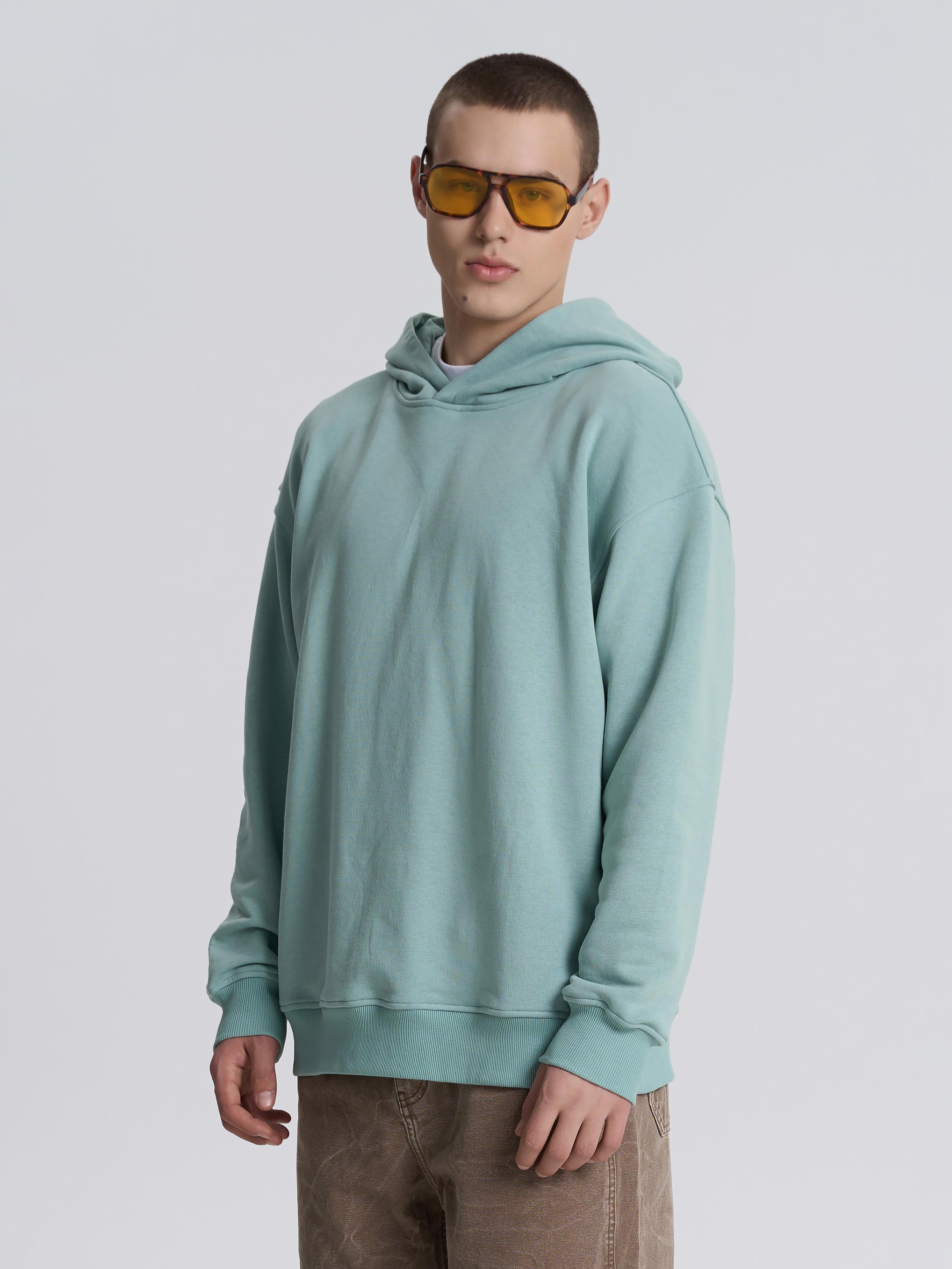 Худи мужской без кармана ROZA 240619 L Темно-бирюзовый (4824005723773) - фото 7