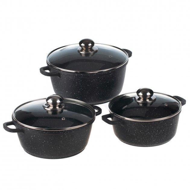 Набор кастрюль Benson BN-312 мрамор 6
