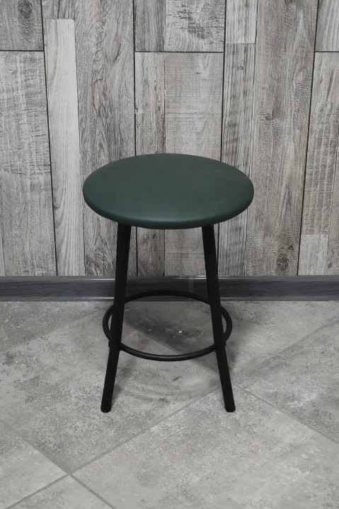 Табурет кухонний Муза металевий з м'яким сидінням 30х45 см Зелений/Чорний (28374207)