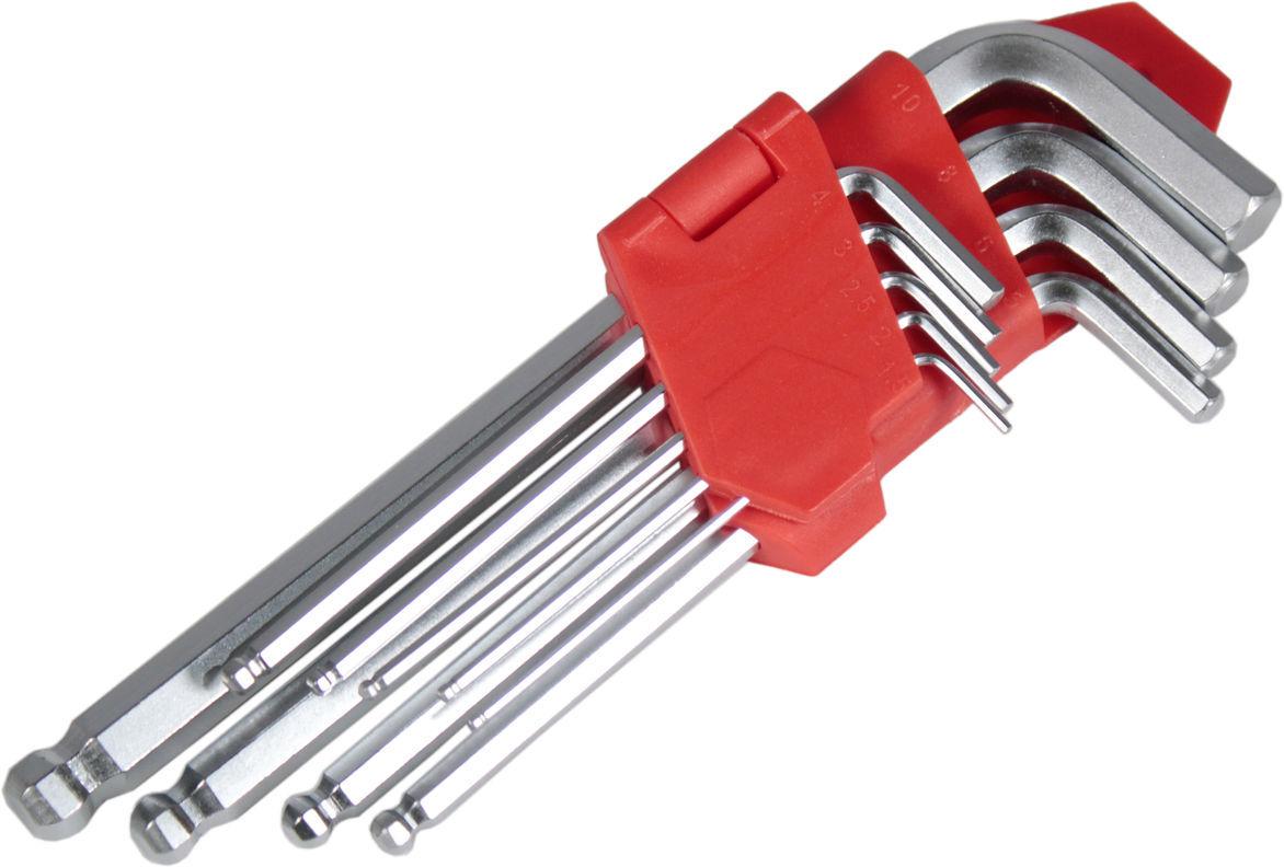 Набор шестигранных ключей Г-образных Lavita с шаровидным наконечником 9 шт. Cr-V (LA 511605)