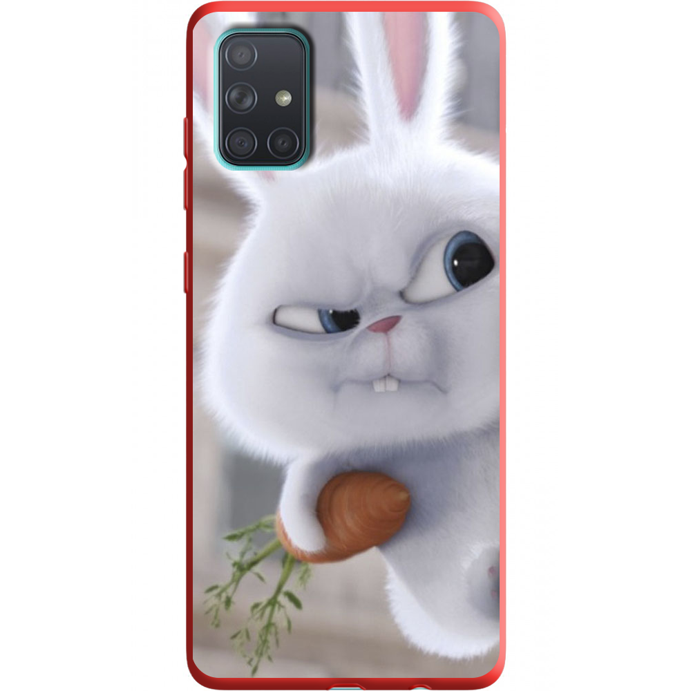 Чохол BoxFace Samsung A715 Galaxy A71 Rabbit Snowball Червоний силікон  (38850-up1116-38949)