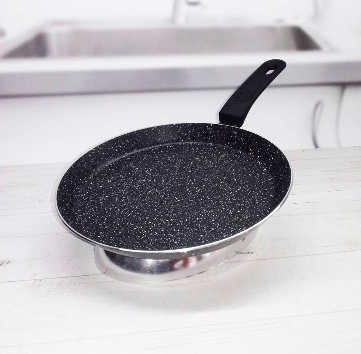 Сковорідка для млинців Edenberg з антипригарним мармуровим покриттям 20 см (EB-3384) - фото 3 Сковорідка для млинців Edenberg з антипригарним мармуровим покриттям 20 см (EB-3384) - фото 3