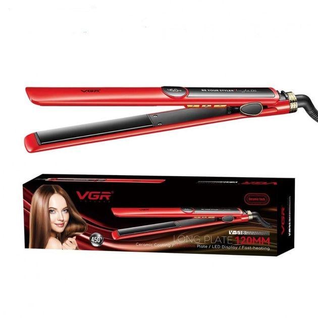 Плойка для волос с керамическими пластинами VGR V-518 35 Вт с быстрым нагревом до 230°C (9981)