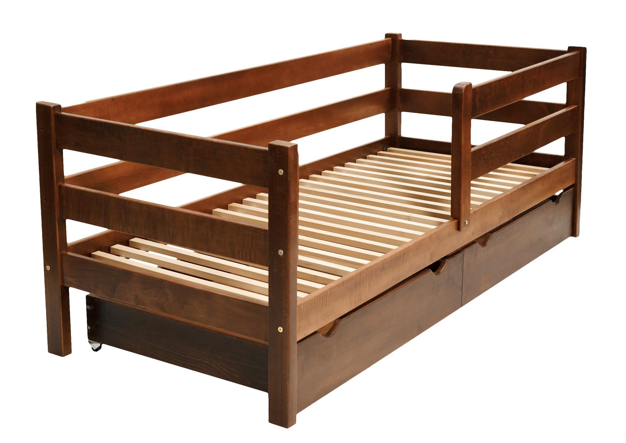 Ліжко підліткове Goydalka Montana з шухлядою 160x80 см Горіх