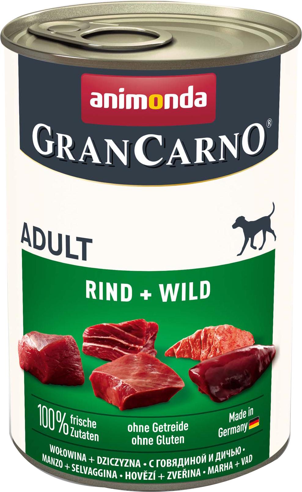 Корм вологий для собак Animonda GranCarno Beef+ Game з яловичиною та дичиною 400 г (4017721827362) Корм вологий для собак Animonda GranCarno Beef+ Game з яловичиною та дичиною 400 г (4017721827362)