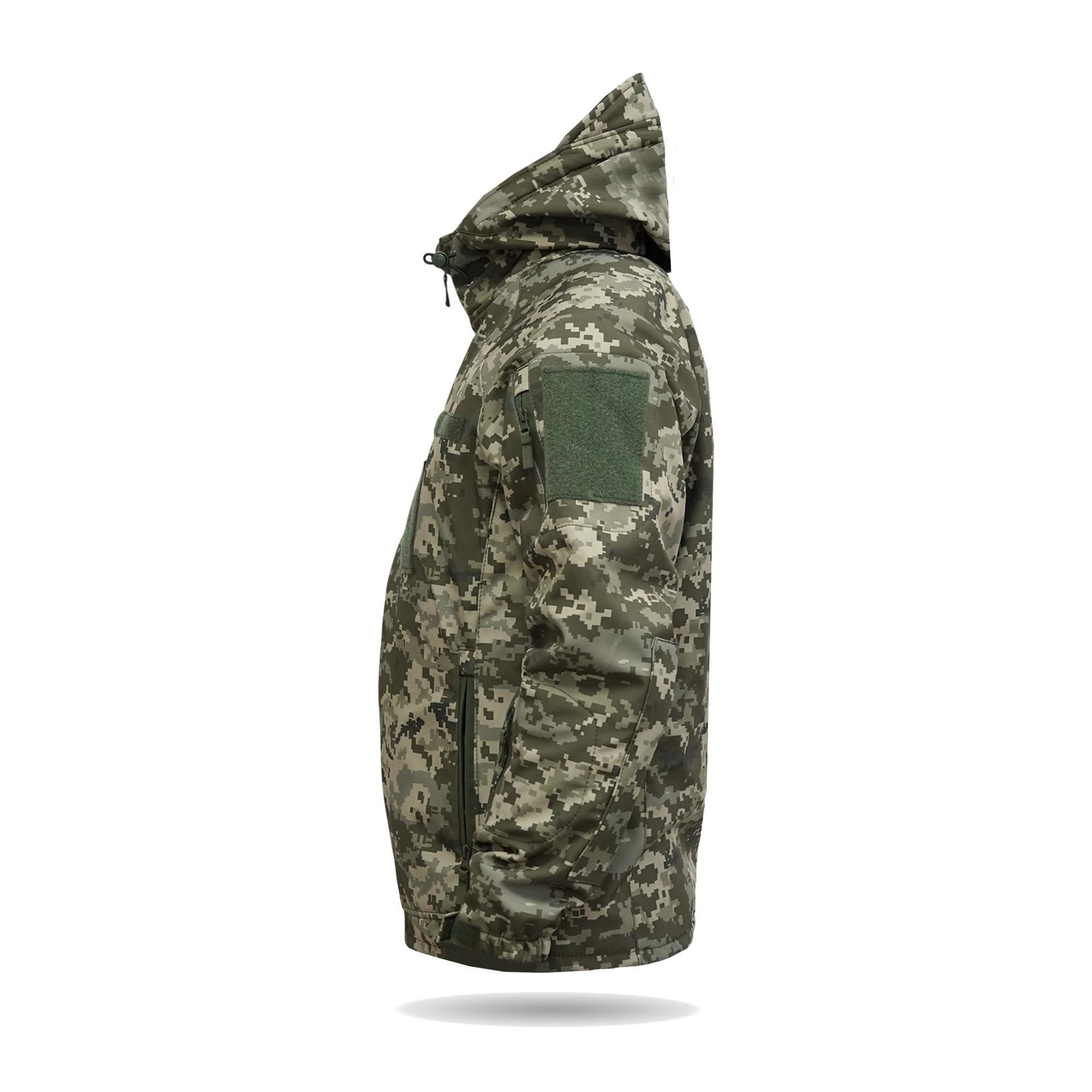 Куртка военная мембранная Windproof Softshell Pro с защитой от ветра и дождя XL Пиксель (7294-2-XL) - фото 6