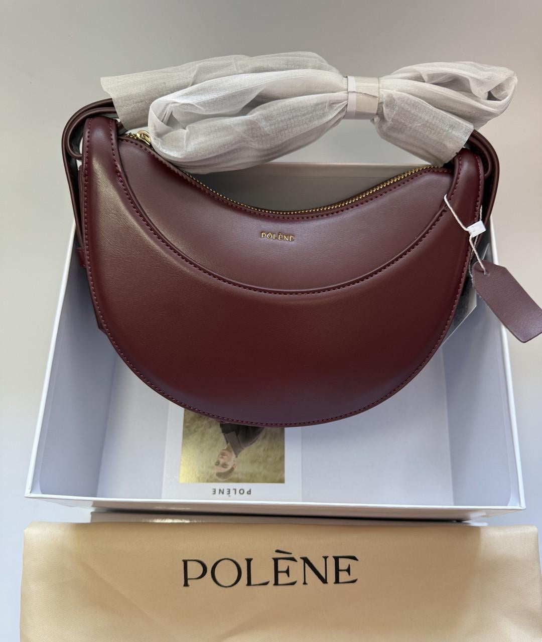 Сумка жіноча Polene hobo bag на плече Бордовий