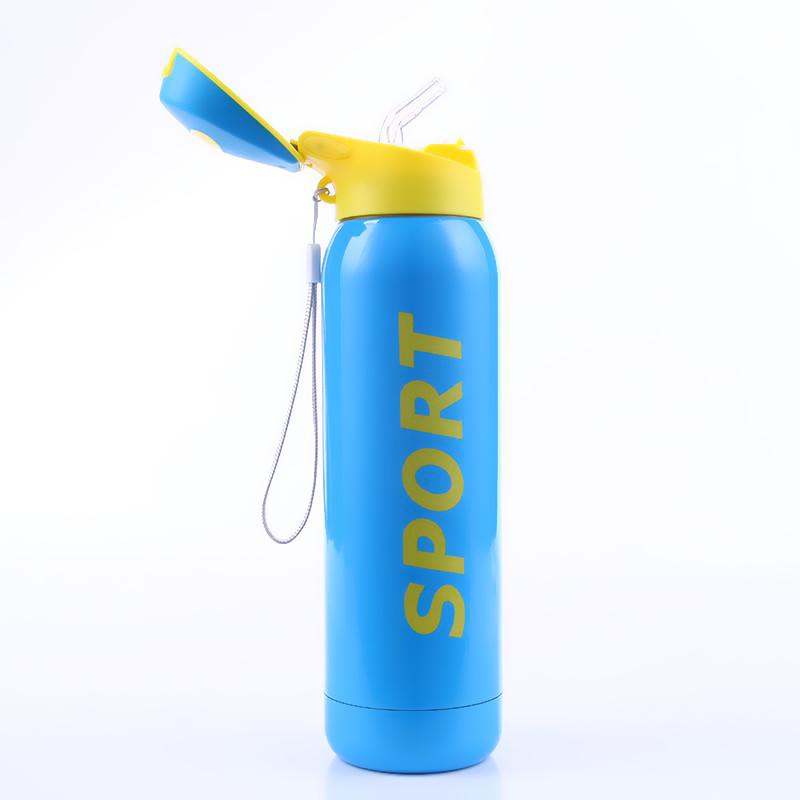 Термос UKC Sport EL 563 з соломинкою та поїлкою 350 мл Блакитний (770102ER)