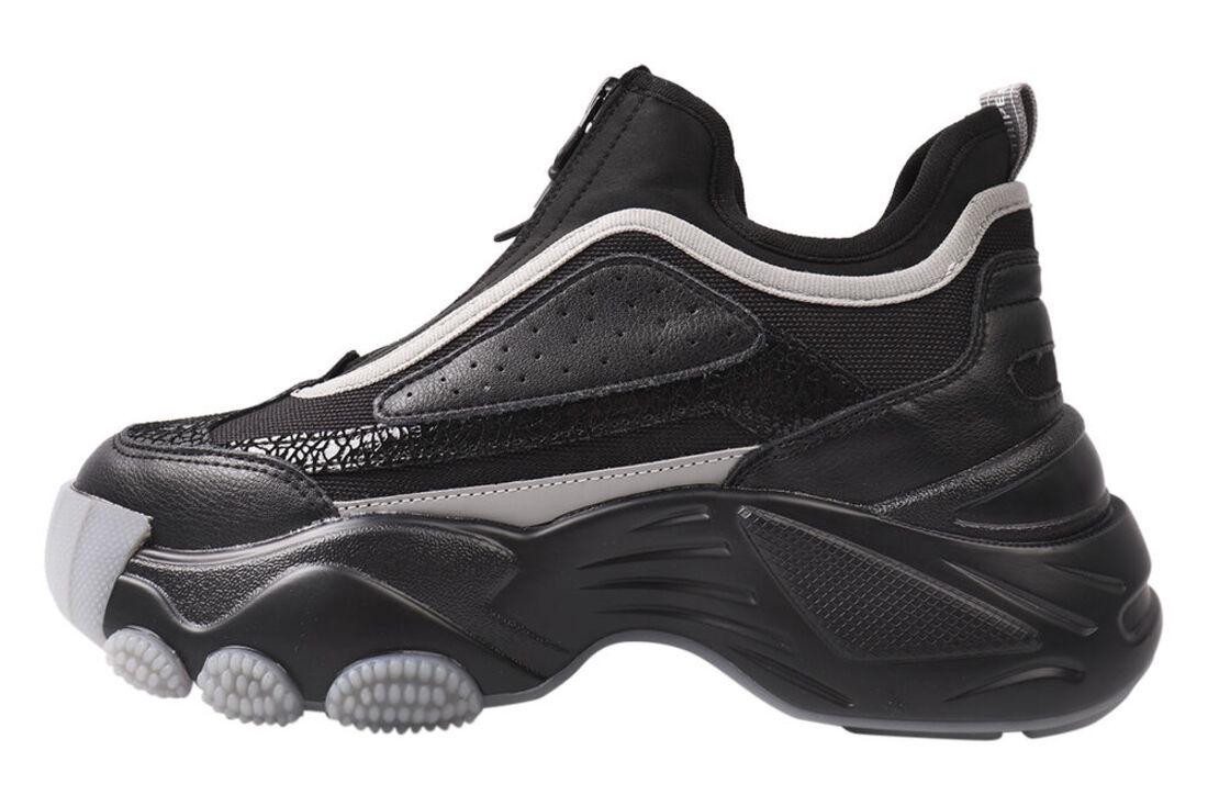 Кросівки жіночі Sogo зі шкіри на платформі р. 37 Чорний (1-21DK) - фото 2