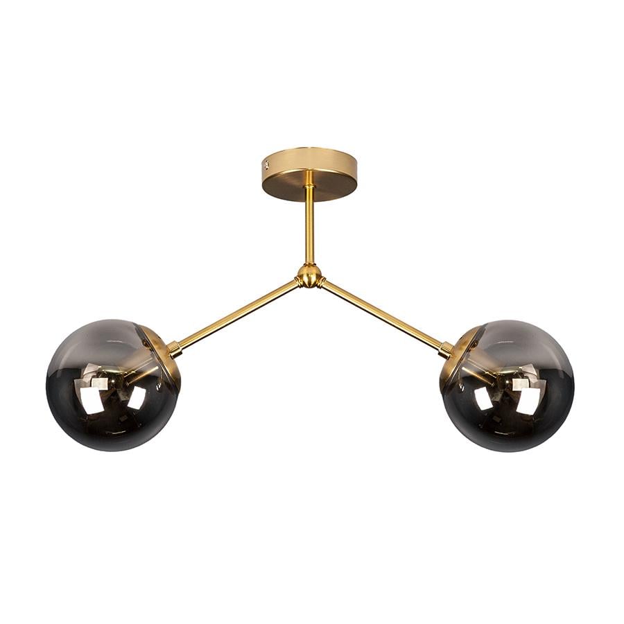 Люстра молекула потолочная Levistella 7529811-2 BRZ/BK плафоны черные Бронза