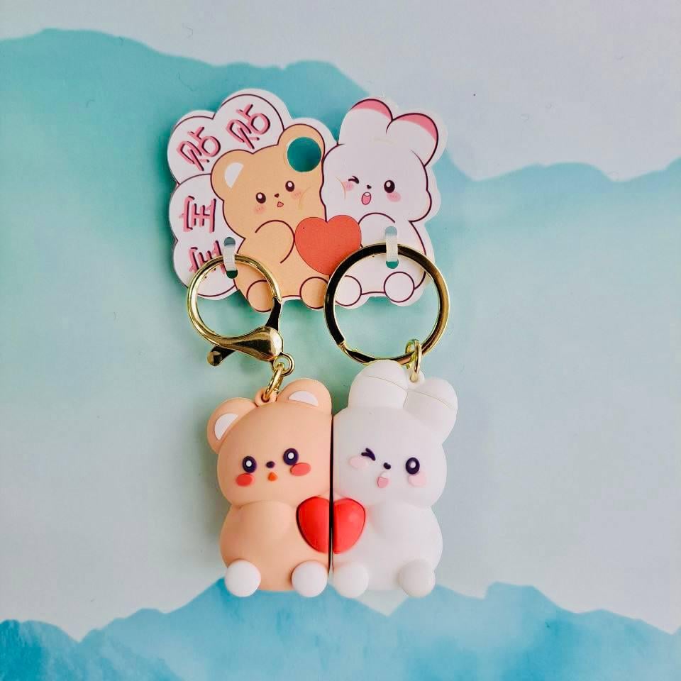 Брелоки парные на магните Мишка и Зайчик (2515299898)