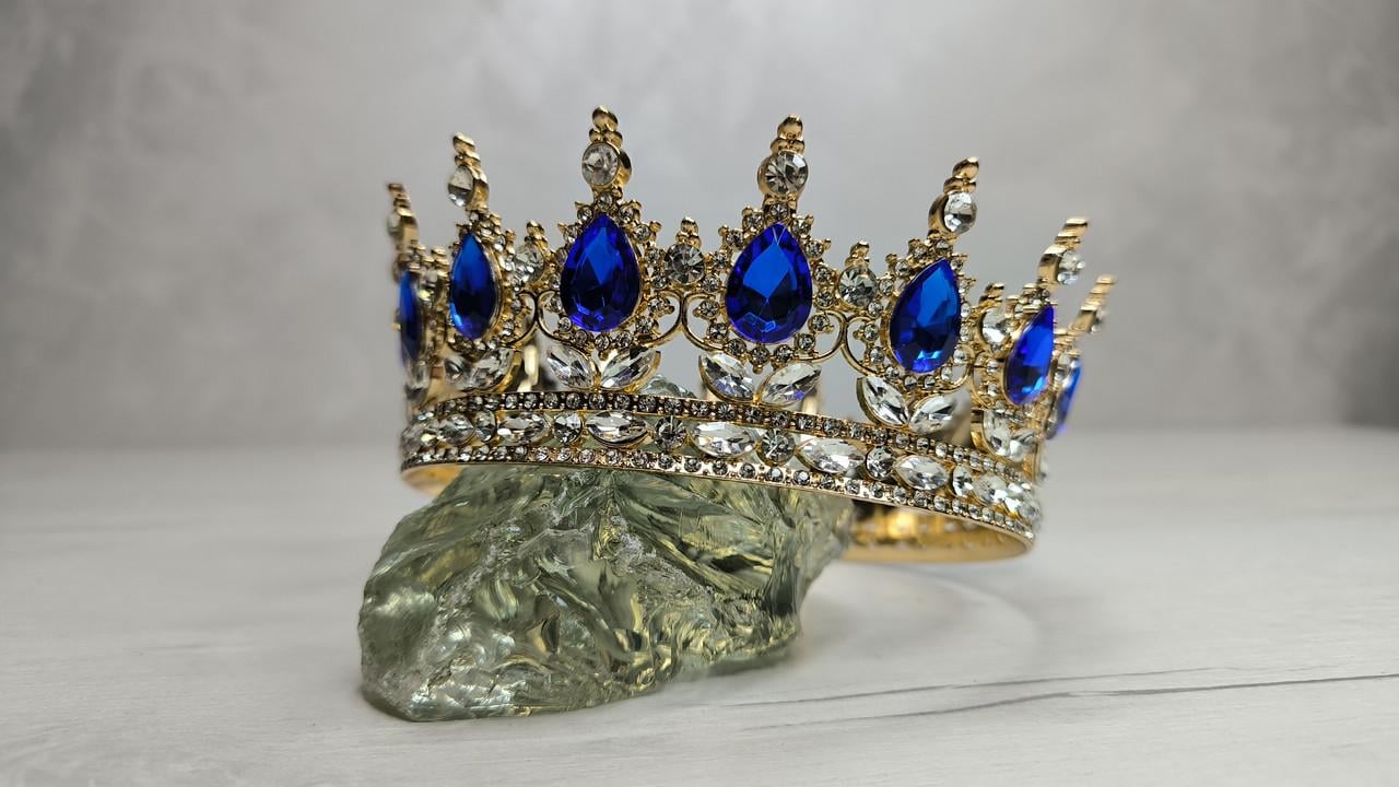 Корона на торт D 12,5 см Синій