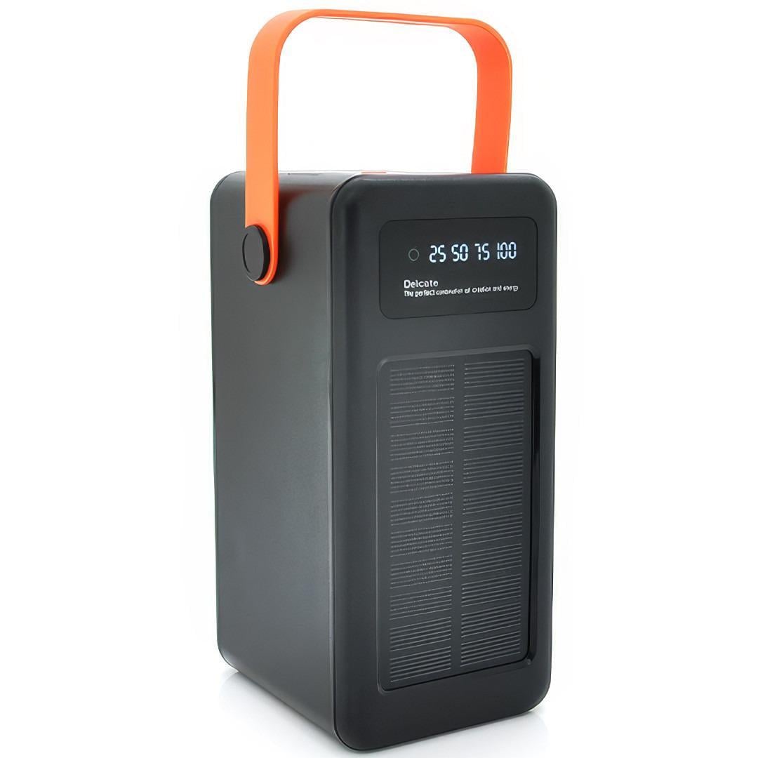Повербанк 100000 mAh с солнечной панелью и фонариком