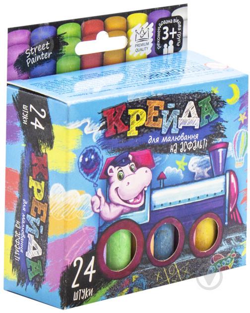 Набір крейди Danko Toys для малювання на асфальті тонка 24 шт. (KR-394-B-11)