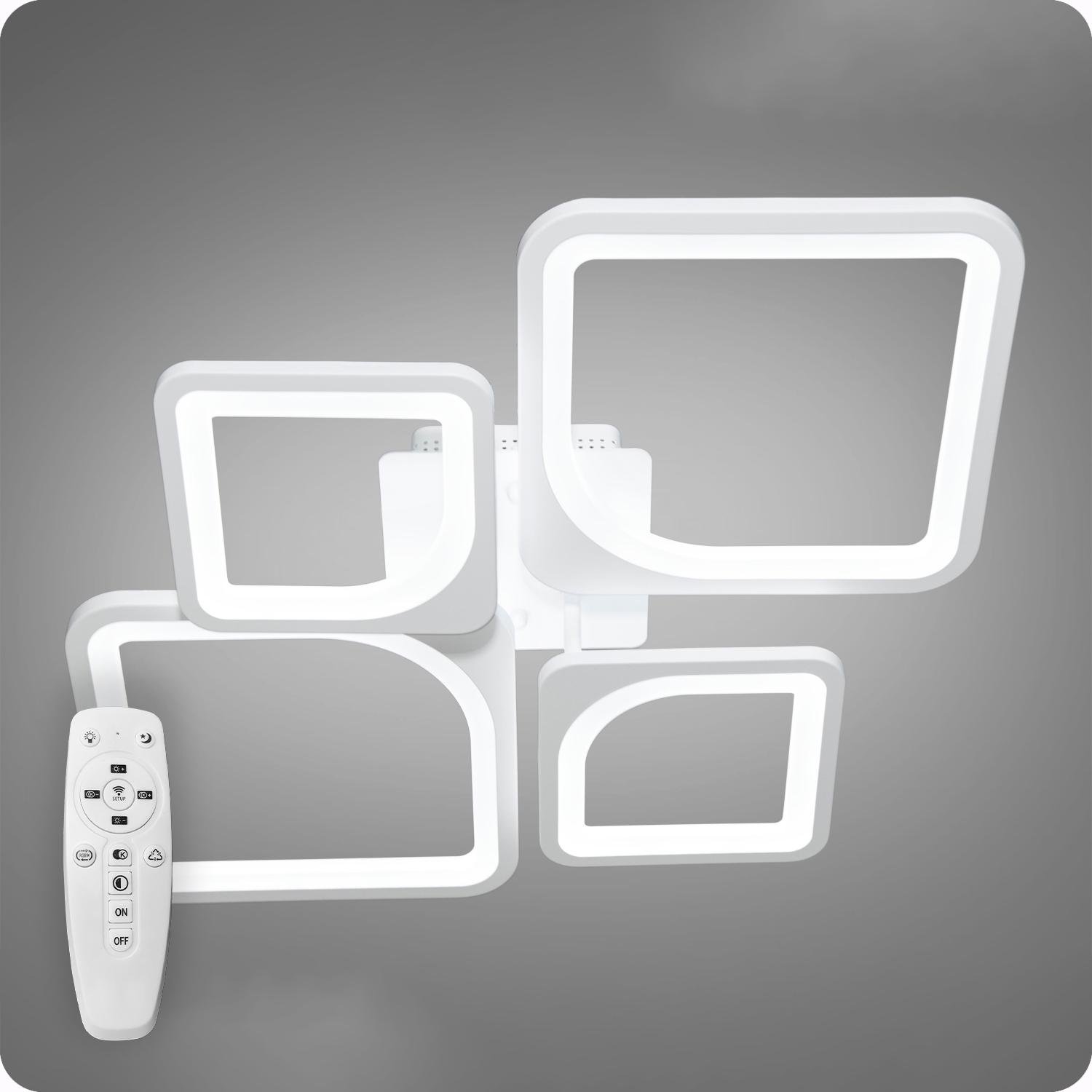 Люстра світлодіодна 517 Dlight з пультом 80 Вт Білий (02028) - фото 3